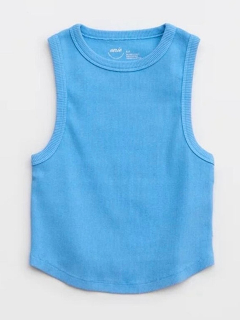 Aerie New Day Curved Hem Tank Top | Blue | Summer Tank Top | XL